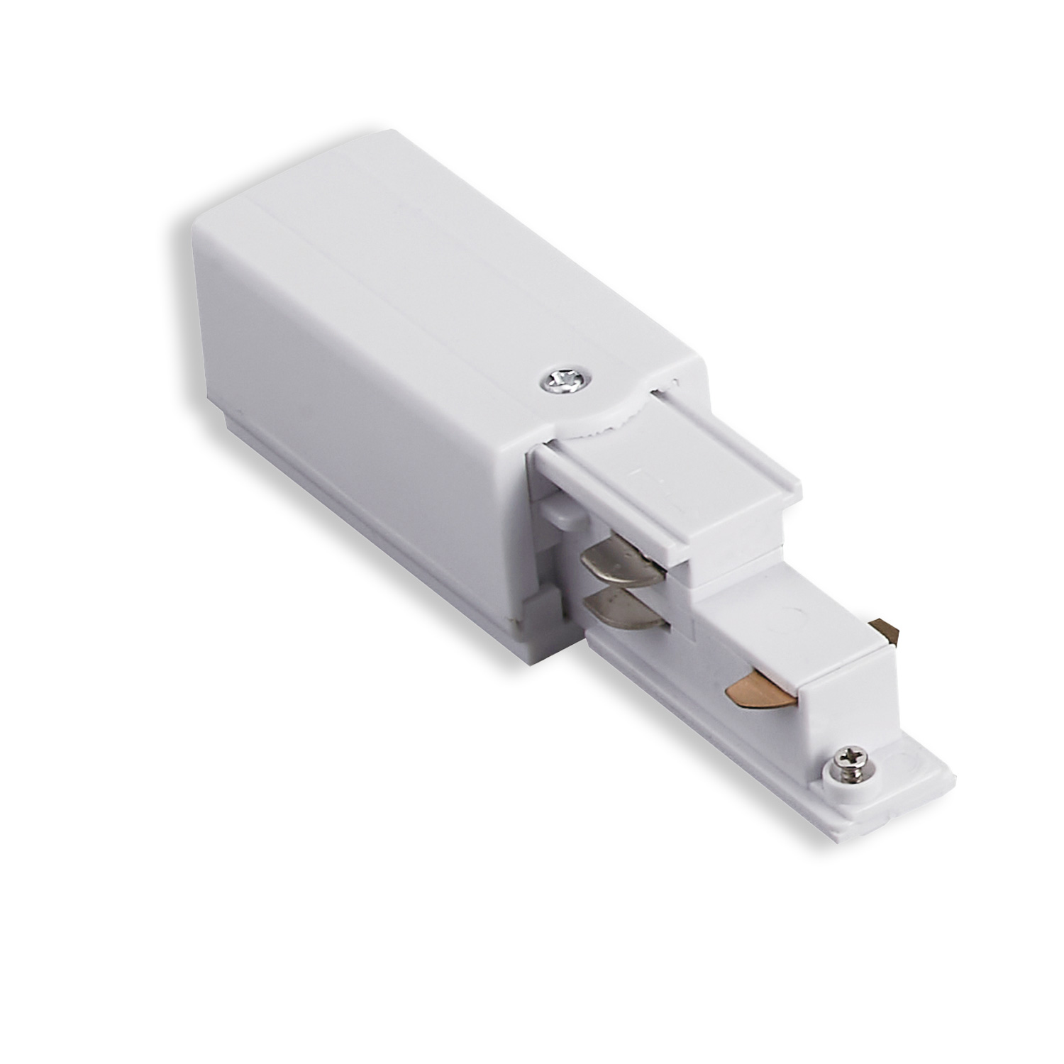 3-Phasen DALI Seiten-Einspeisung für Aufbauschiene, N-Leiter rechts, weiß