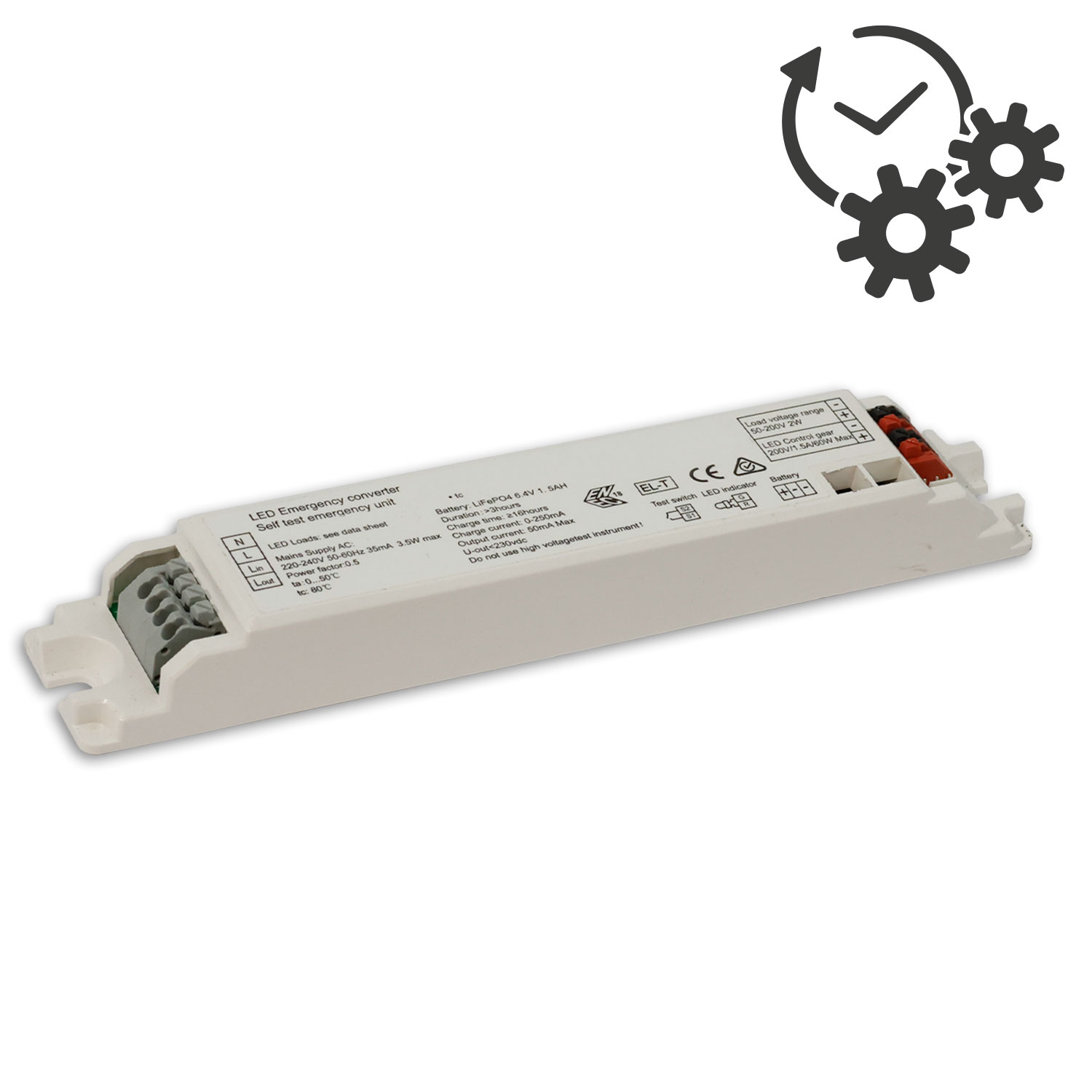 Notlicht-Upgrade mit LiFePO4 3000mAh Akku, 4W (50-300V DC)