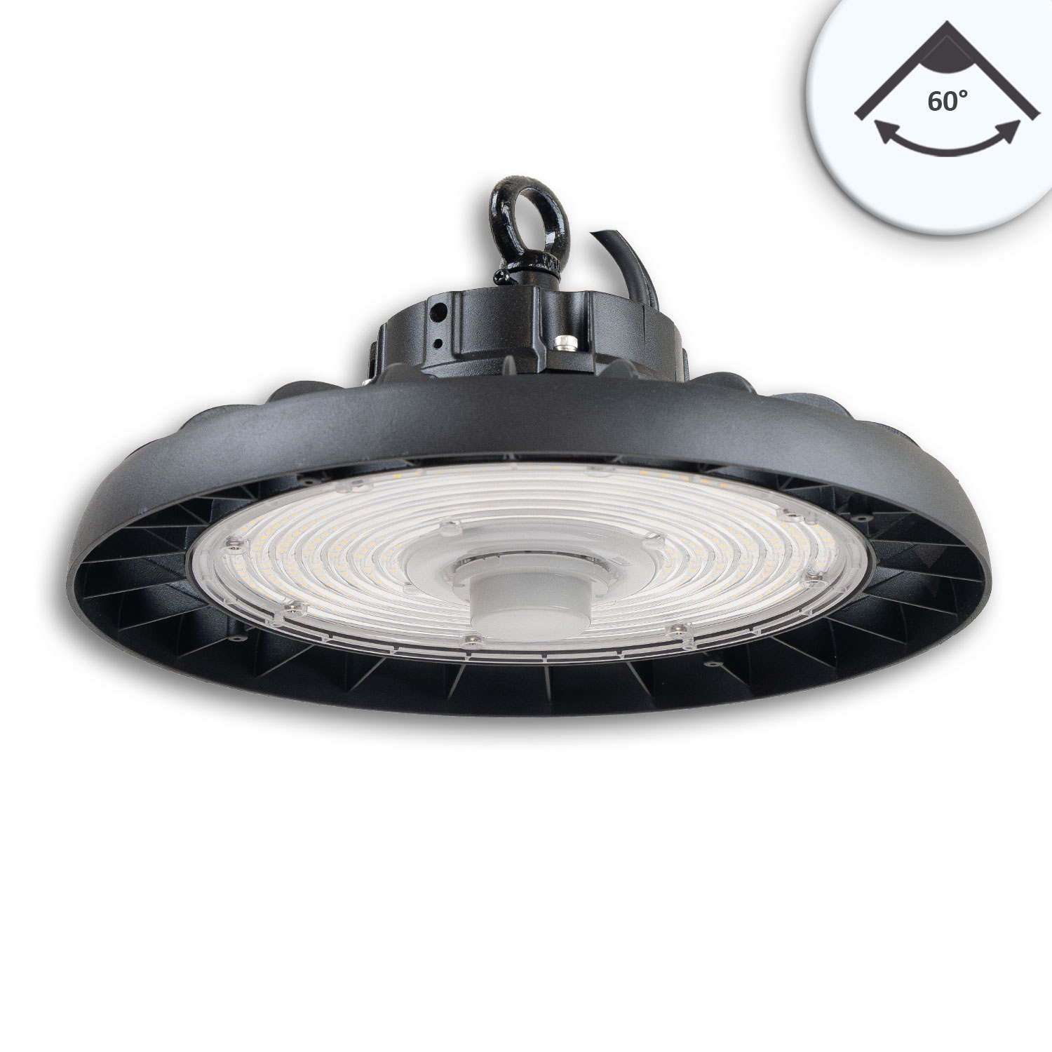LED Hallenleuchte FL2, PowerSwitch 120W|150W|200W, 60°, IK10, IP65, 1-10V dimmbar, kaltweiß