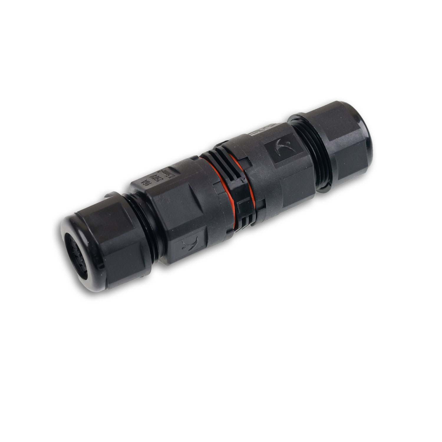 Kabelverbinder IP67, 3-polig 0.75-2.5mm² mit Federklemme, max. 250V 16A, Manteldm. 6.5-11mm