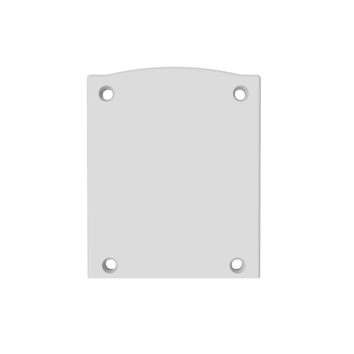 Endkappe EC116 Alu weiß für LAMP30 V1+V2, Halbrund, 2 STK, inkl. Schrauben