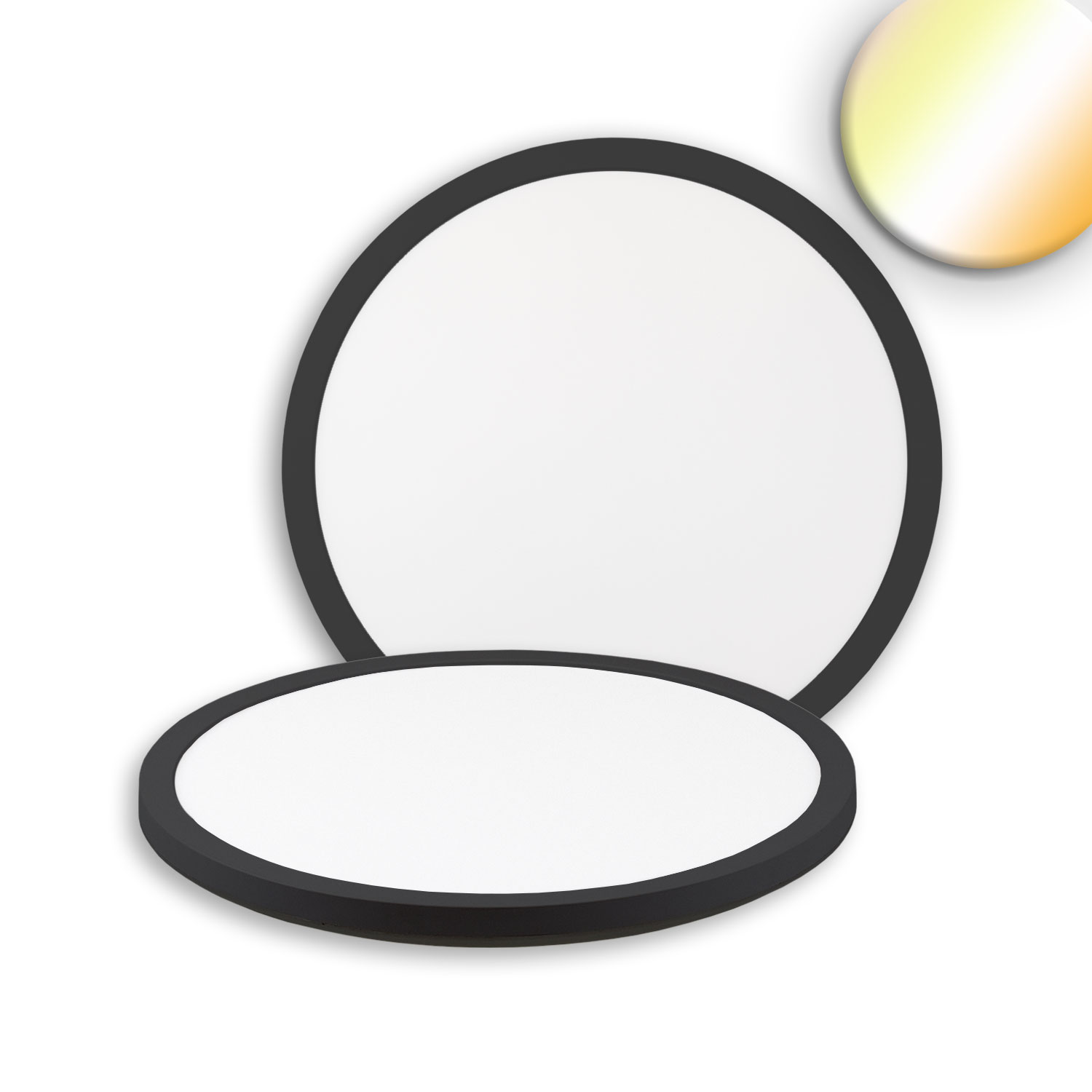 LED Deckenleuchte Slim300 PRO, 18W, schwarz, rund, IP44, DN300, 3000|4000|5000K, Up&Down