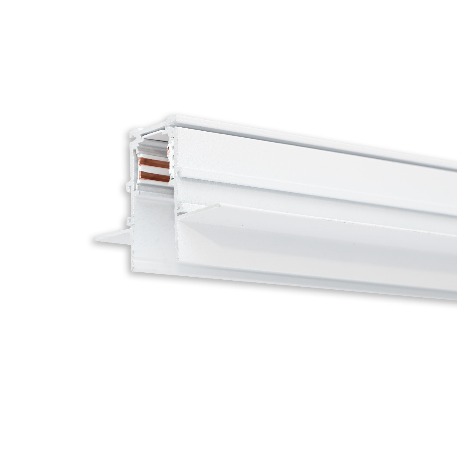 Track48 Trockenbauschiene, weiß, 200cm, 4-polig, inkl. Endkappen und Schutzcover