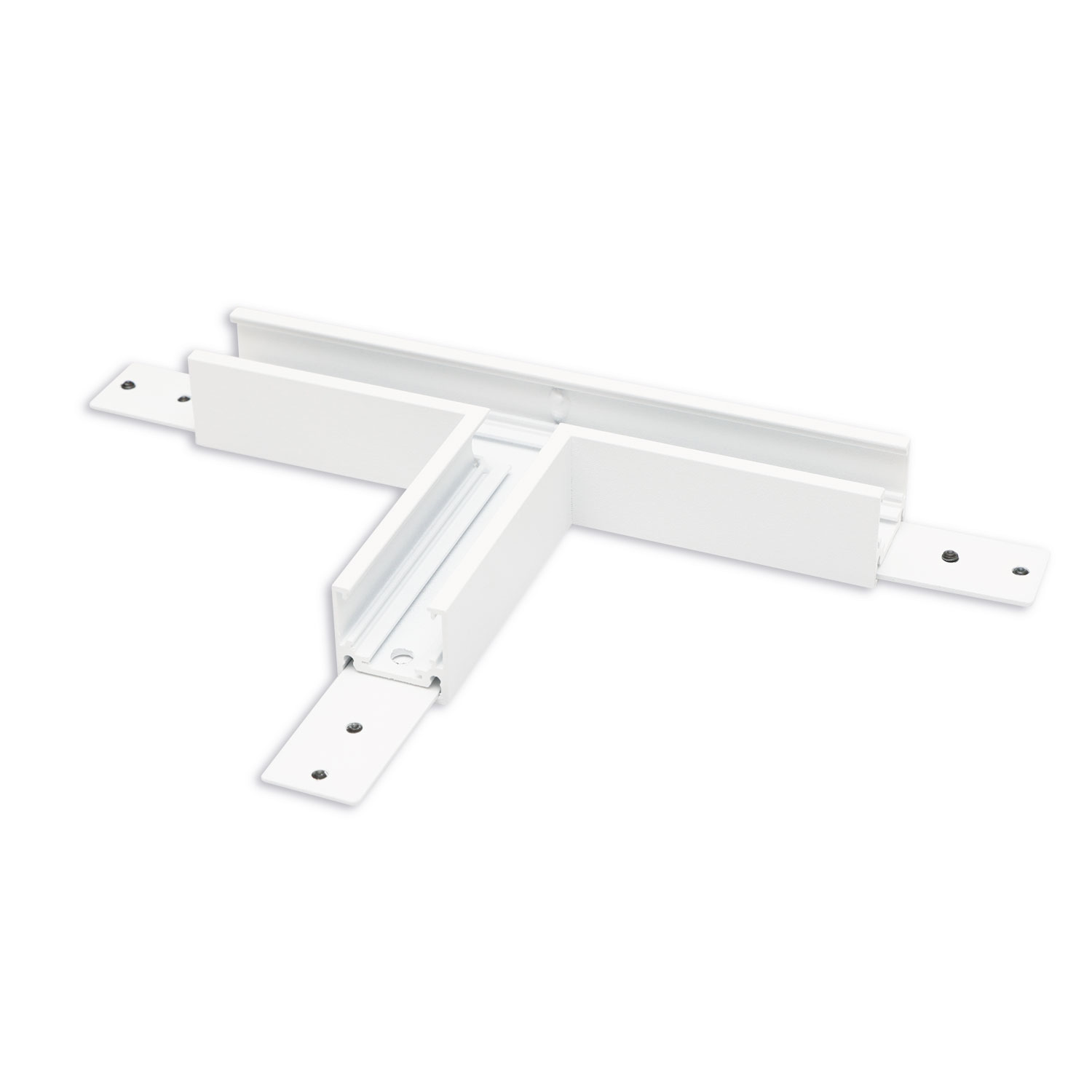 Track48 T-Schiene horizontal für Aufbauschiene flat, weiß, nicht stromführend