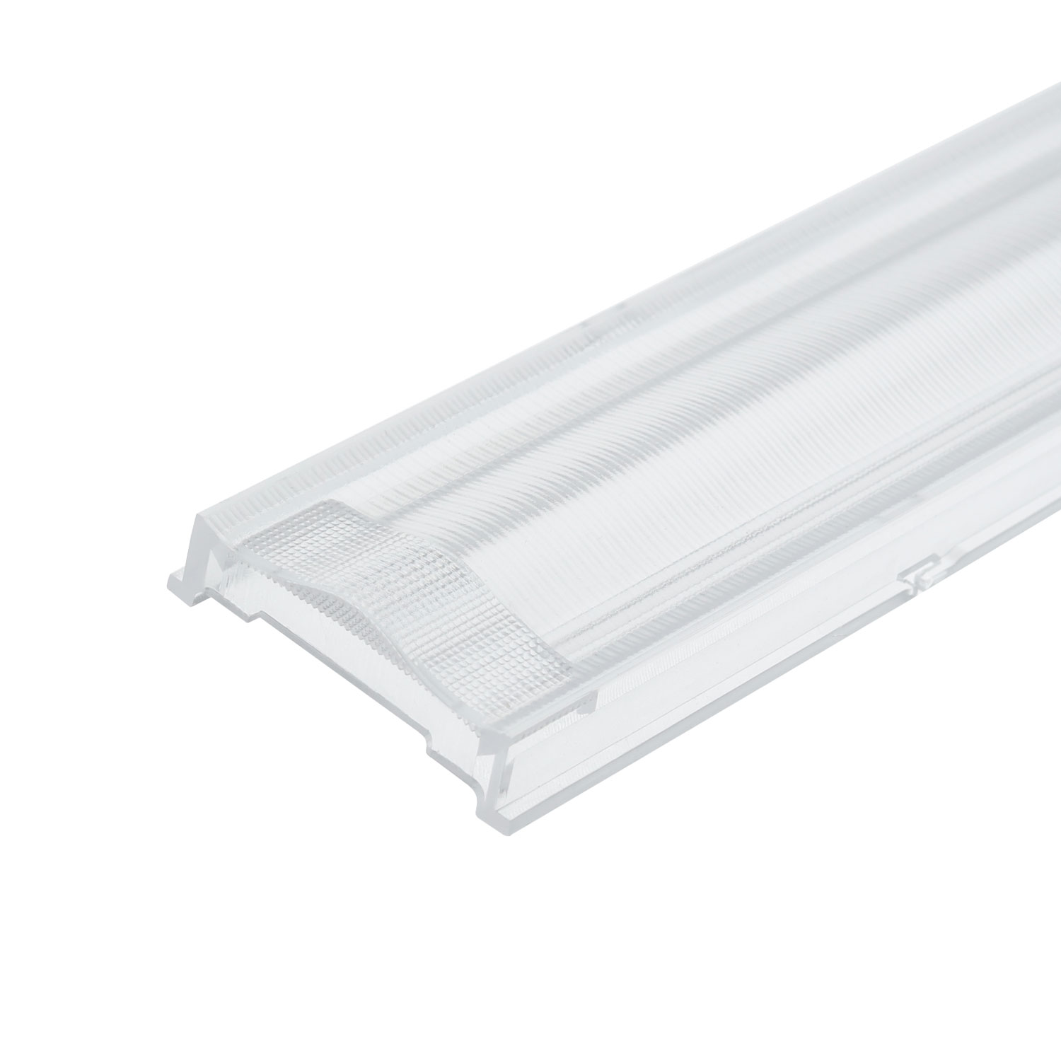 Einschubcover 2×25° Linse doppelt-asymmetrisch für 3-Phasen Linearleuchte prismatisch, 120cm