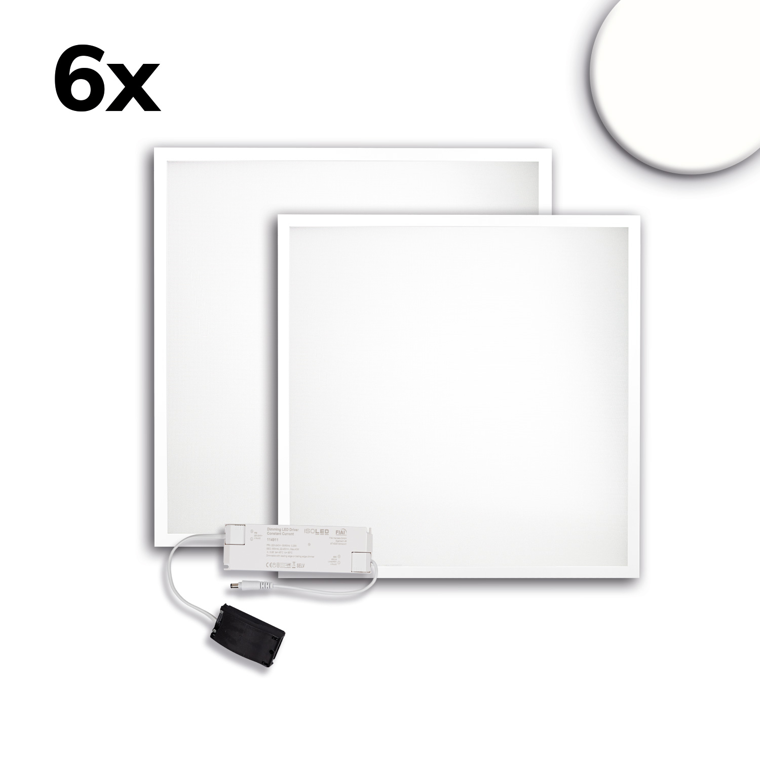 LED Panel ECO Backlight Line 625 UGR<19 2H/2H, CRI80, 36W, neutralweiß, 6er Pack, dimmbar