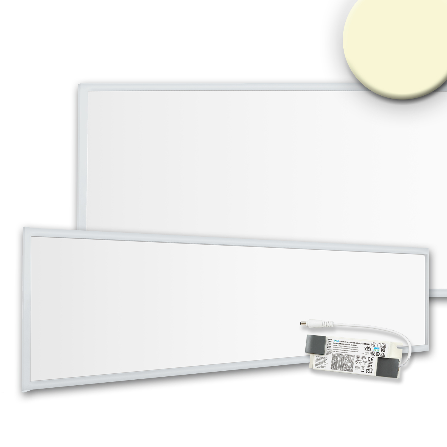 LED Panel Business Line 1200 UGR<19 2H/2H, 36W, weiß RAL9016, warmweiß, PowerSwitch 21-40W