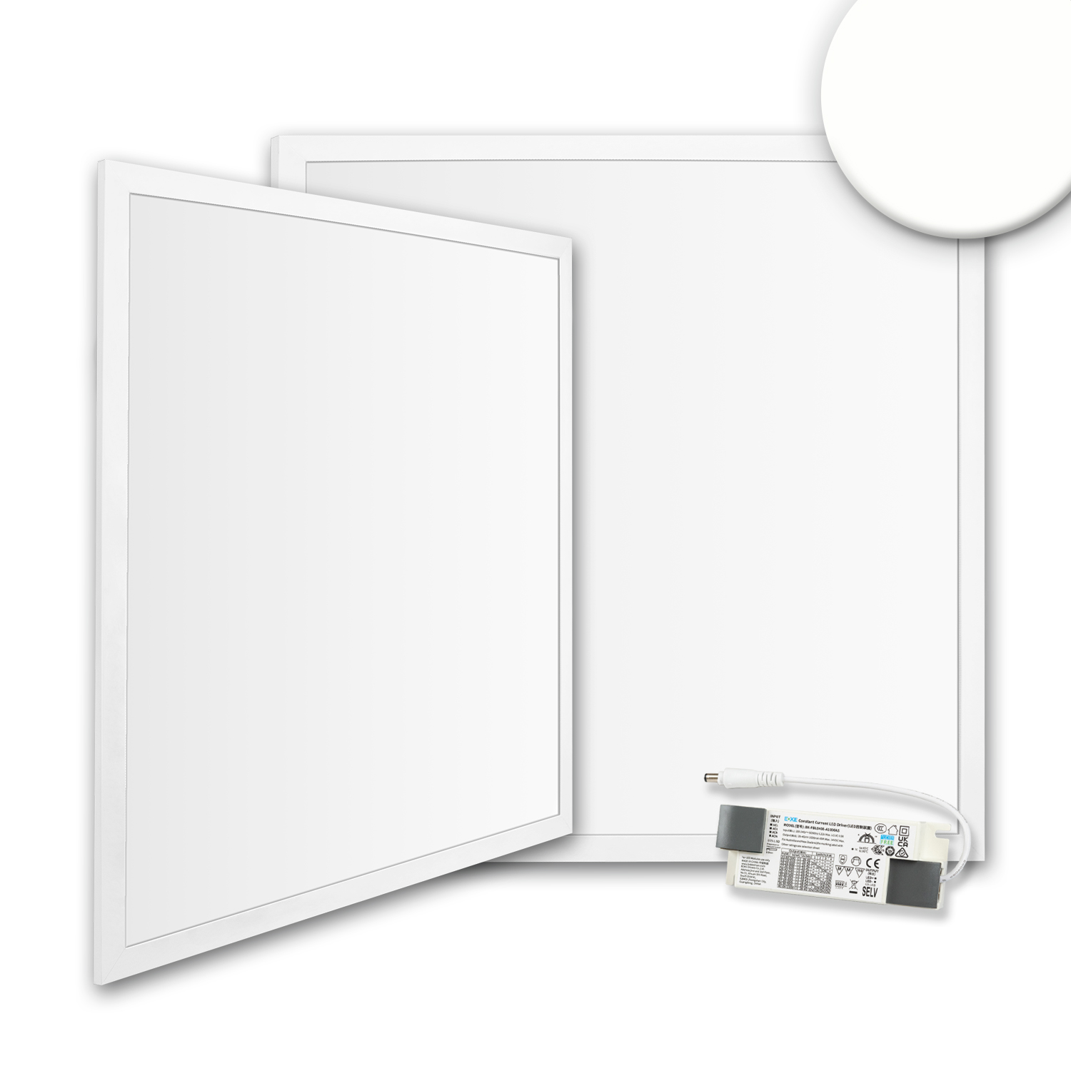 LED Panel Business Line 600 UGR<19 2H/2H, 36W, weiß RAL9016, neutralweiß, PowerSwitch 21-40W