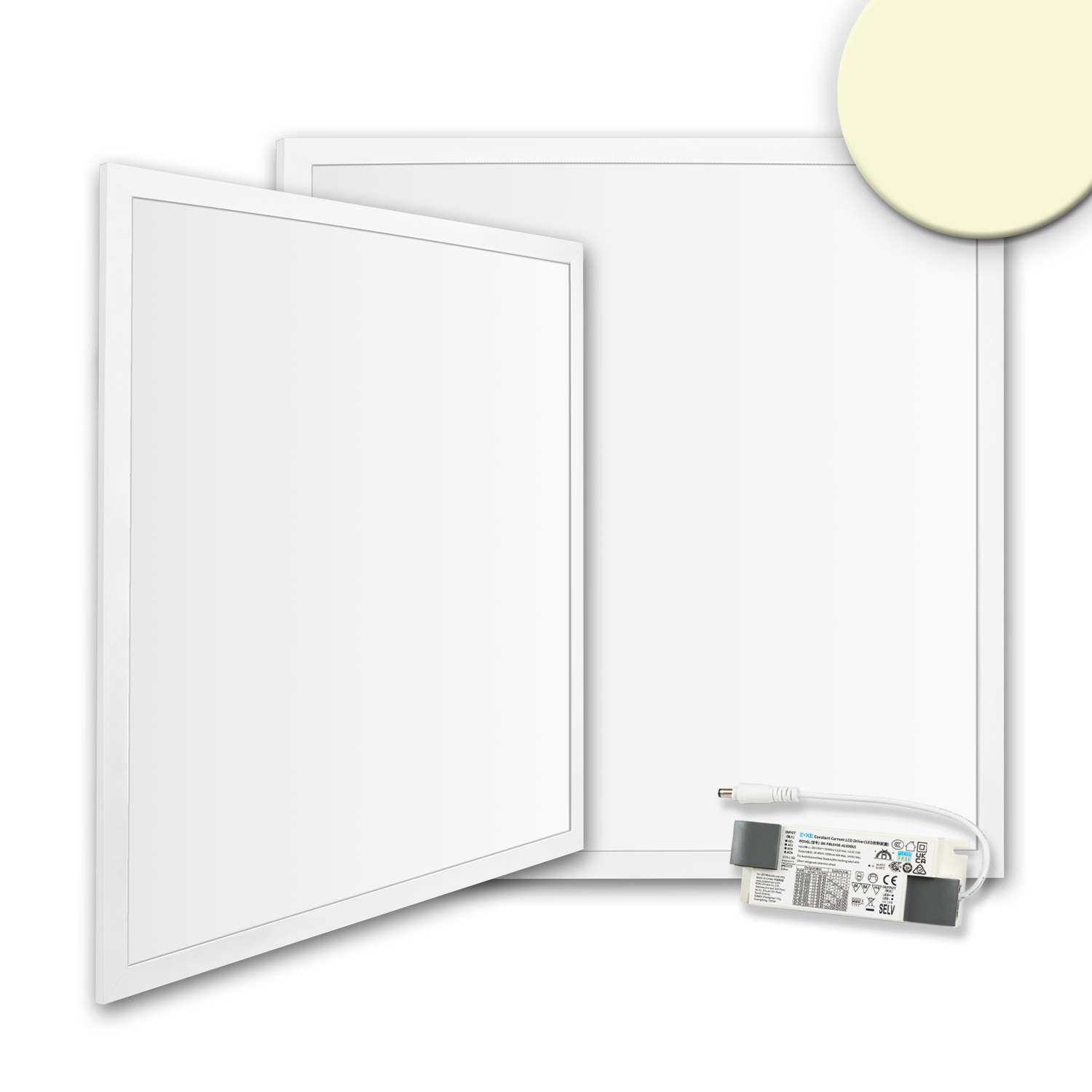 LED Panel Business Line 600 UGR<19 2H/2H, 36W, weiß RAL9016, warmweiß, PowerSwitch 21-40W