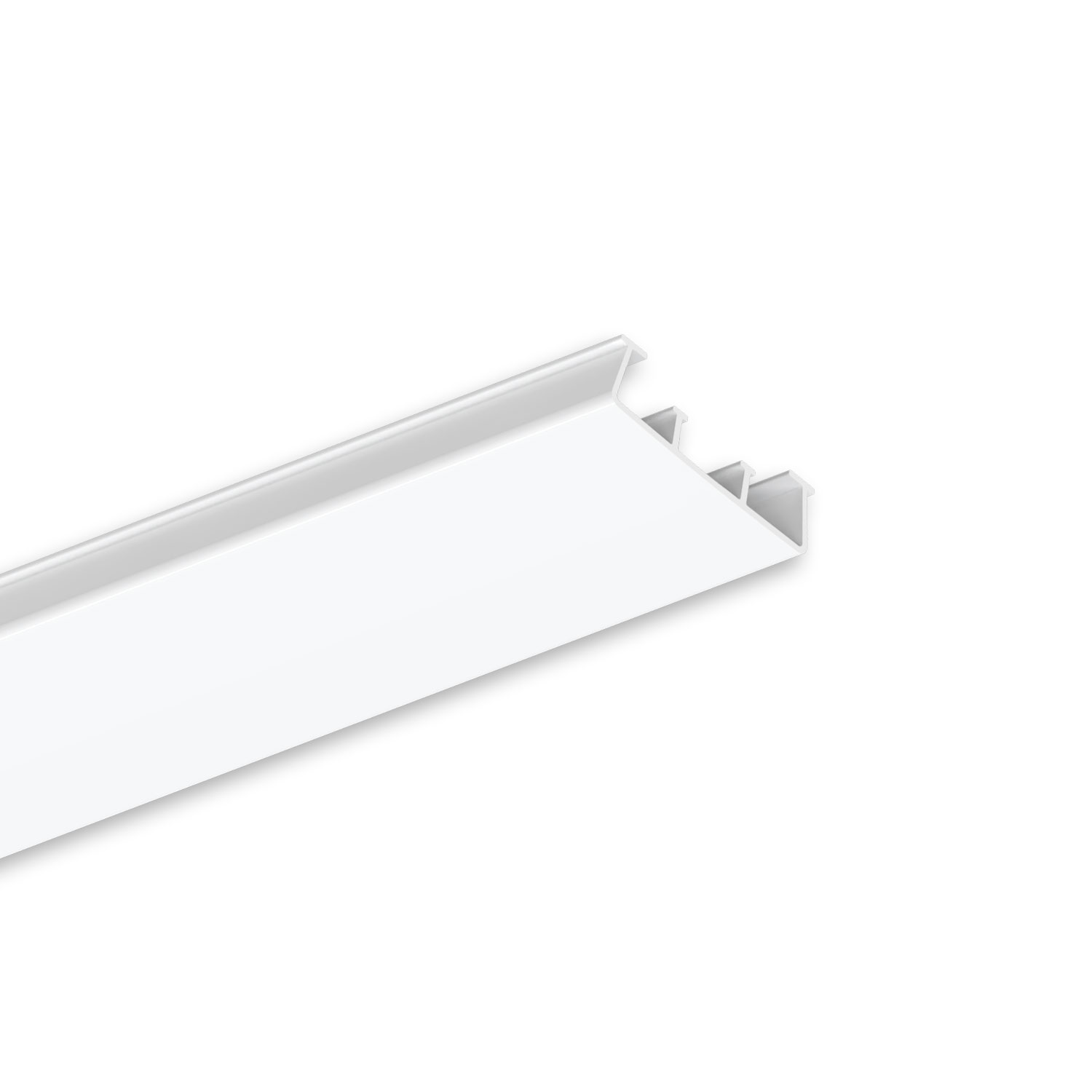 FastFix LED Linearsystem R XL Blindabdeckung für Balkenaufnahme, 1528mm, aus Polycarbonat