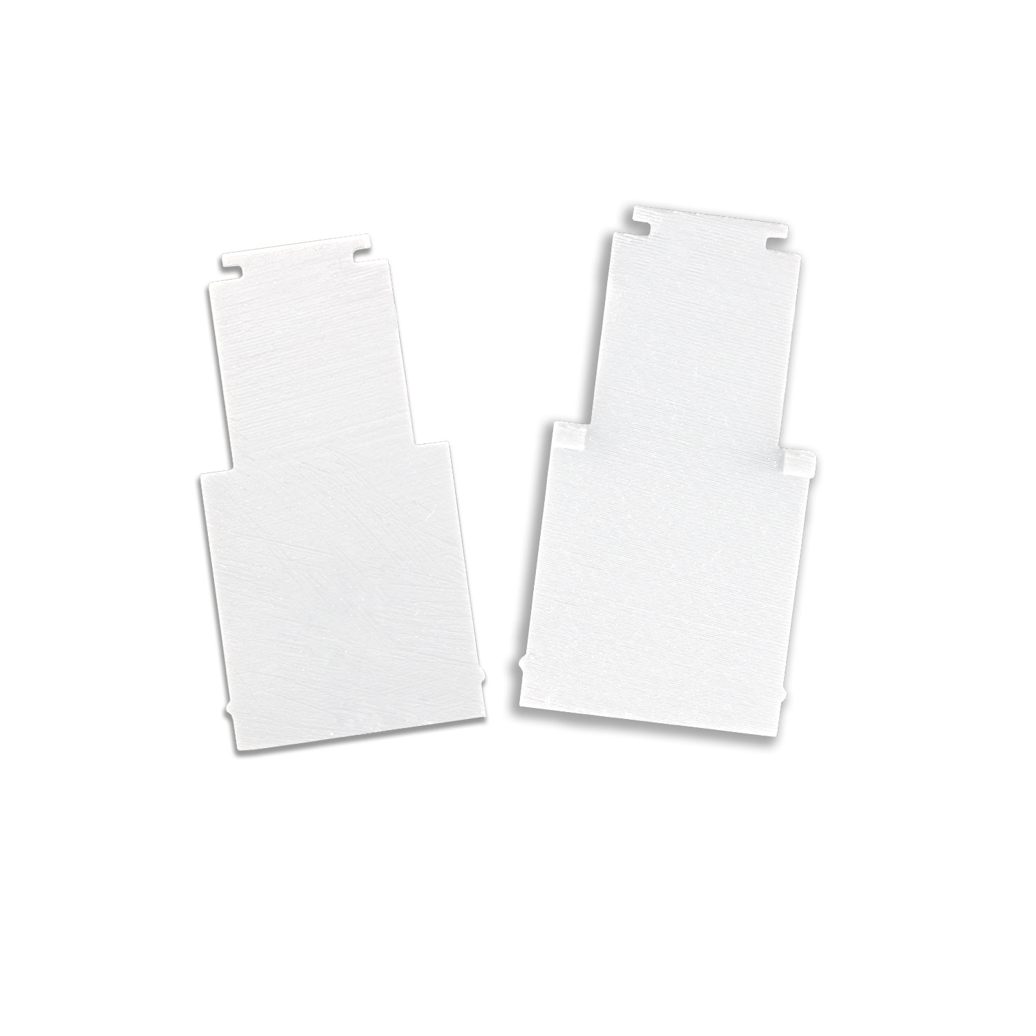 Endkappe innenliegend, weiß für Track48 Schiene (H50) mit transluz. COVER weiß, 2 STK