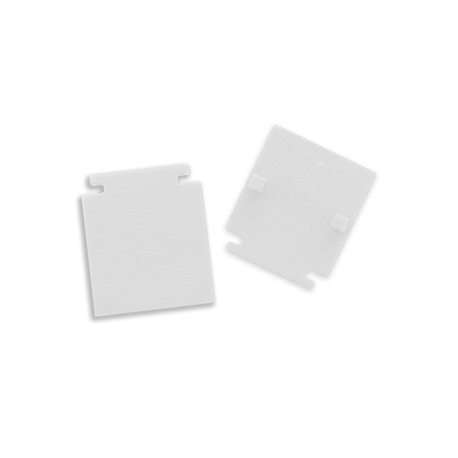 Endkappe innenliegend, weiß für Track48 Schiene flat (H25) mit transluz., bündigem COVER, 2 STK