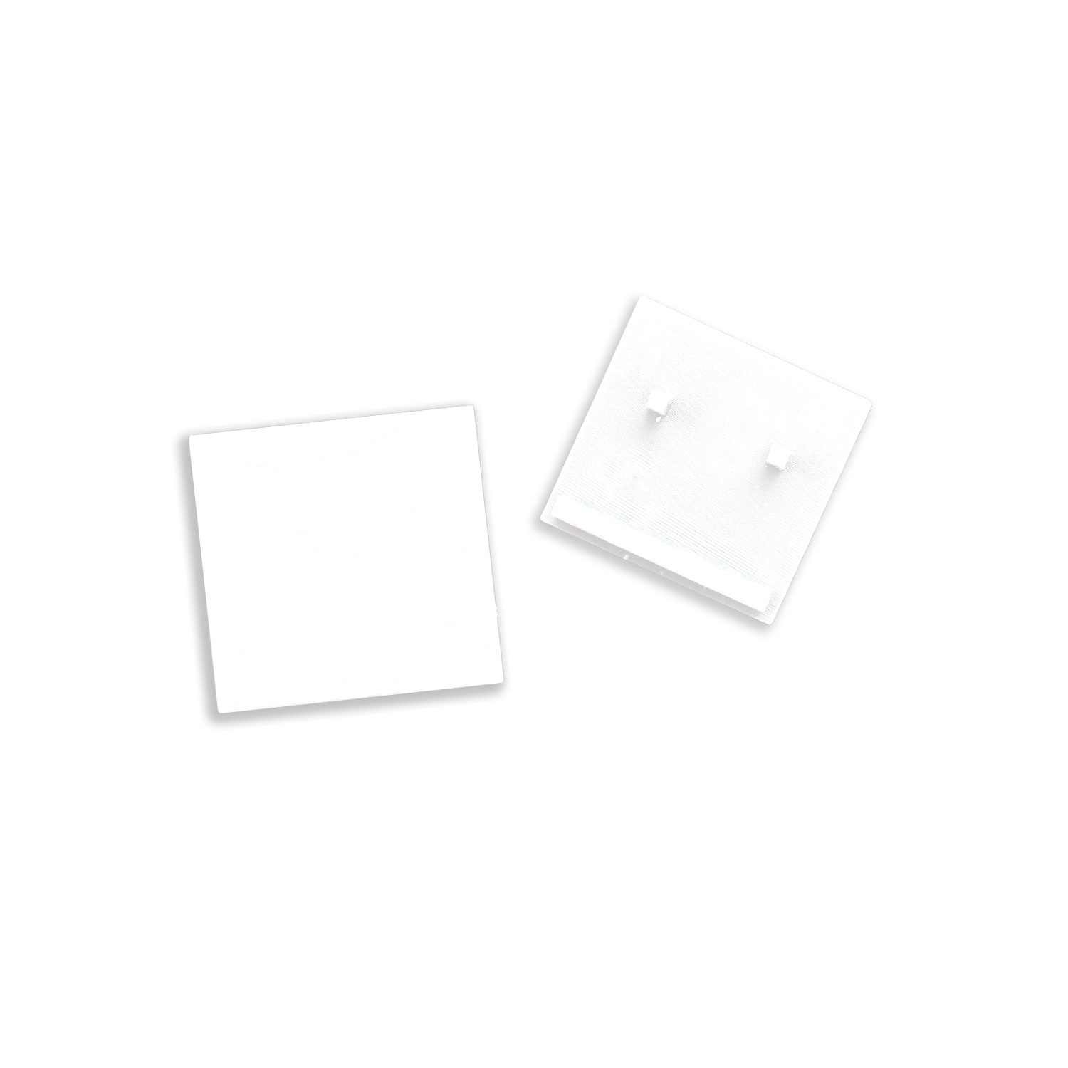 Endkappe außenliegend, weiß für Track48 Schiene flat (H25) mit transluz., bündigem COVER, 2 STK