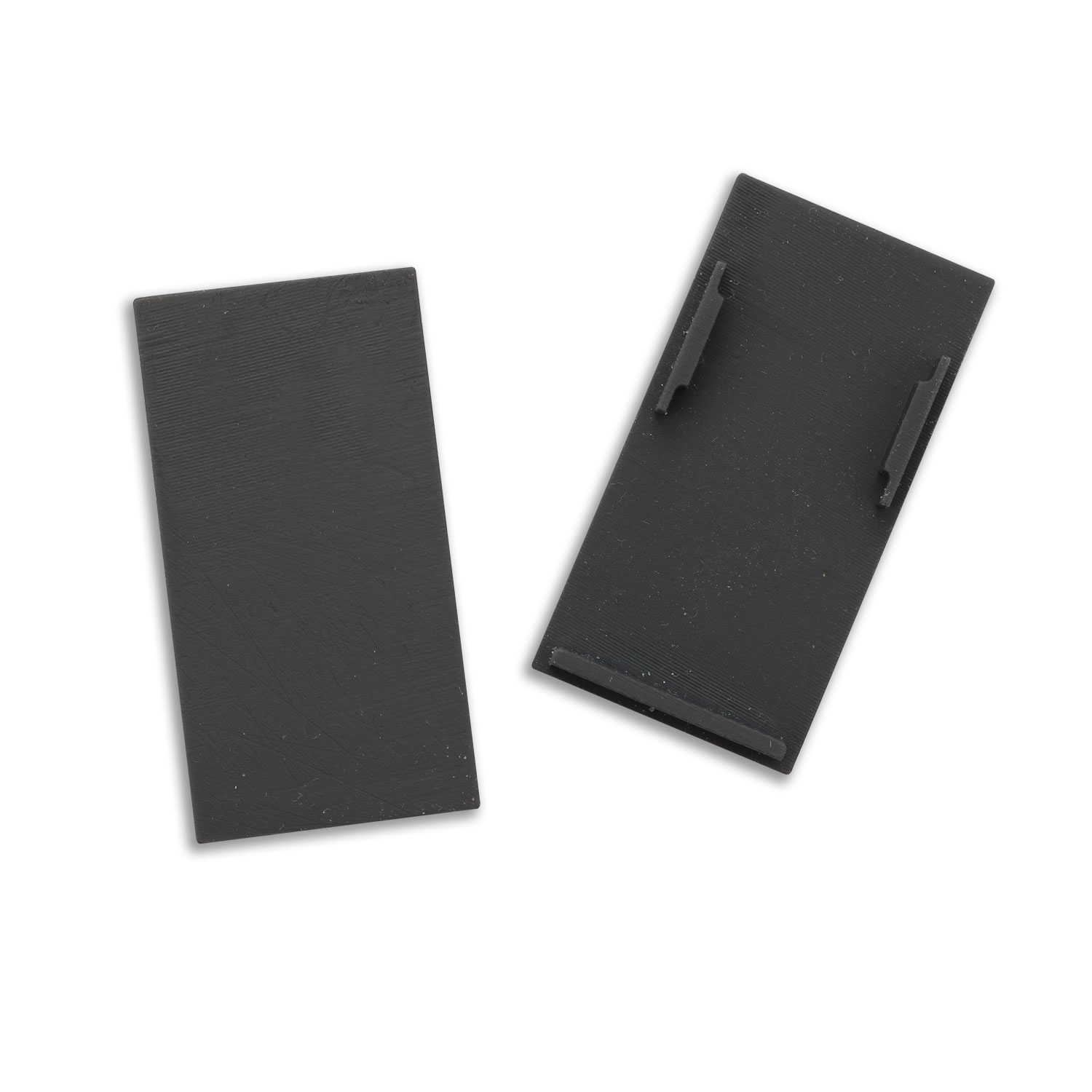 Endkappe außenliegend, schwarz für Track48 Schiene (H50) mit transluz. COVER, 2 STK