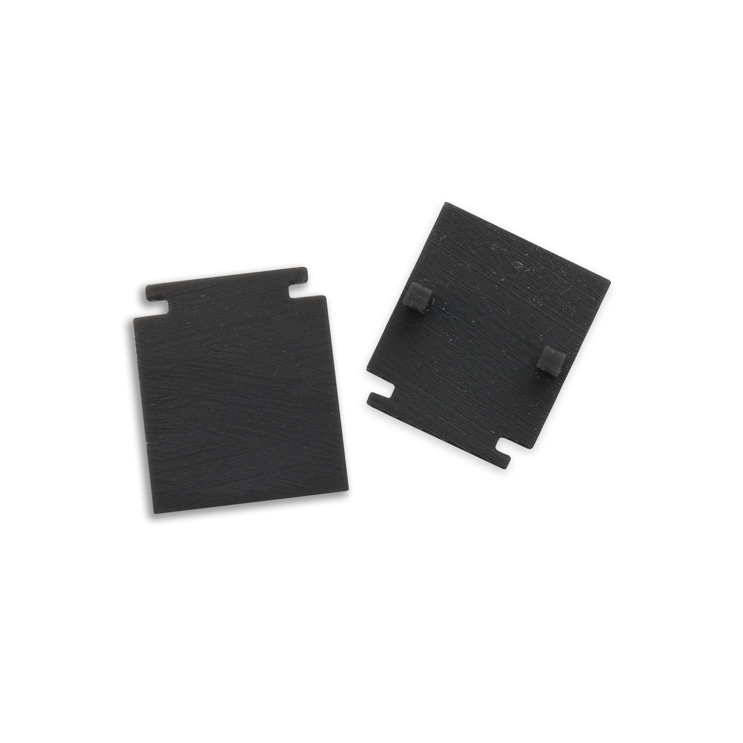 Endkappe innenliegend, schwarz für Track48 Schiene flat (H25) mit transluz., bündigem COVER, 2 STK