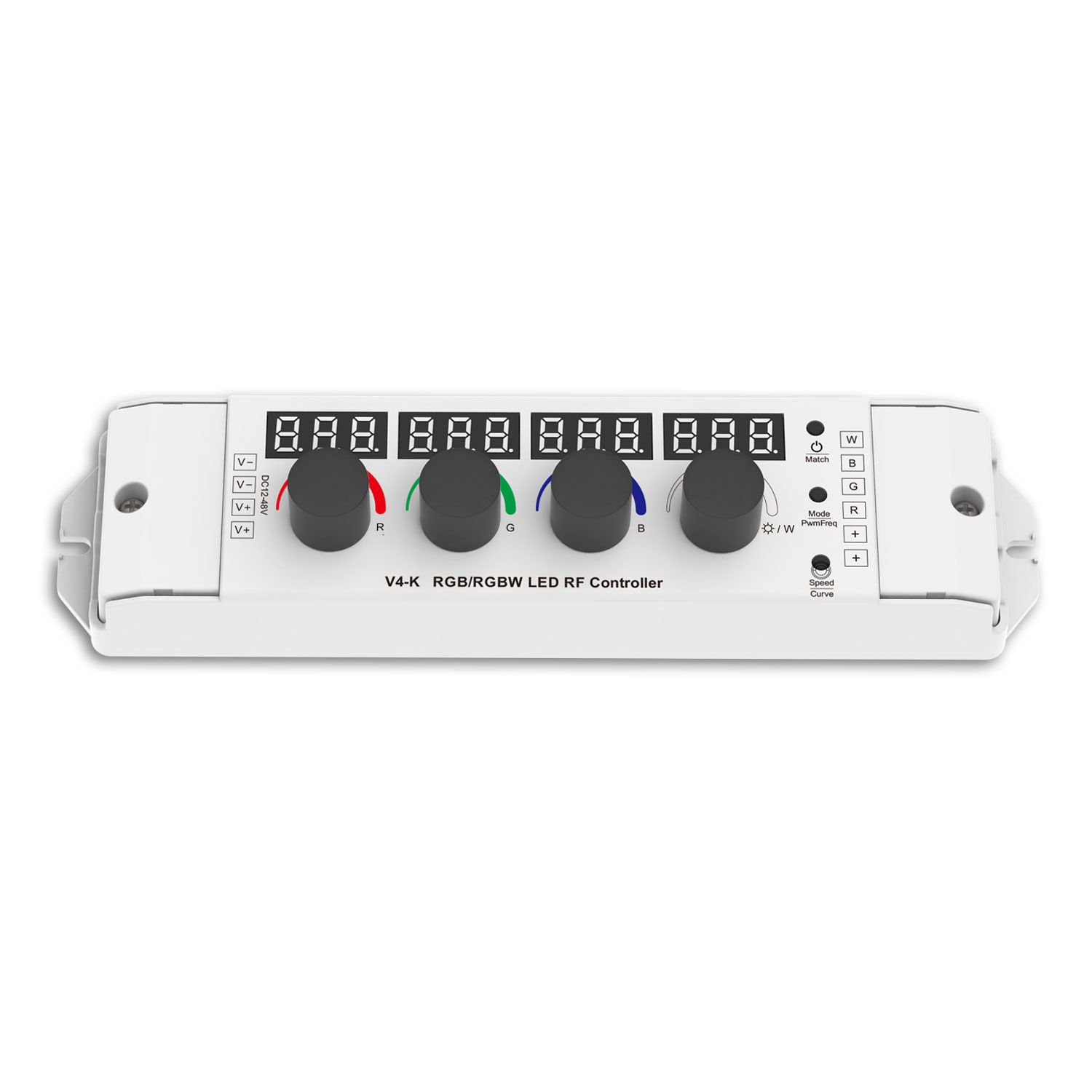 Sys-Pro Drehknopf/Funk Multi-PWM-Dimmer, GROW, 1-4 Kanal, 12-48V DC 4x3A 4/8KHz
