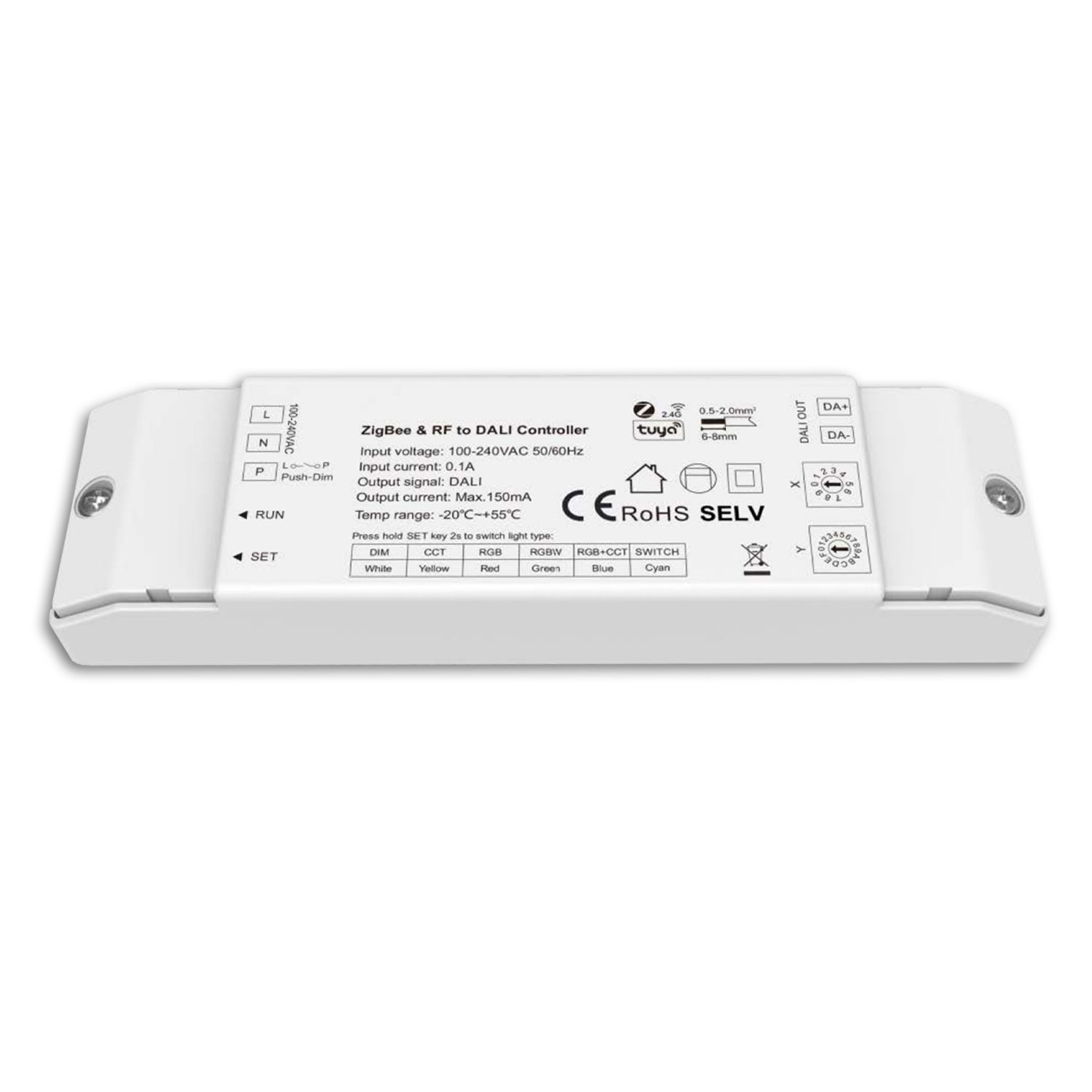 Sys-Pro + ZigBee 3.0/Push auf DALI DT6/DT7/DT8 Konverter und 150mA DALI-PS, 230V