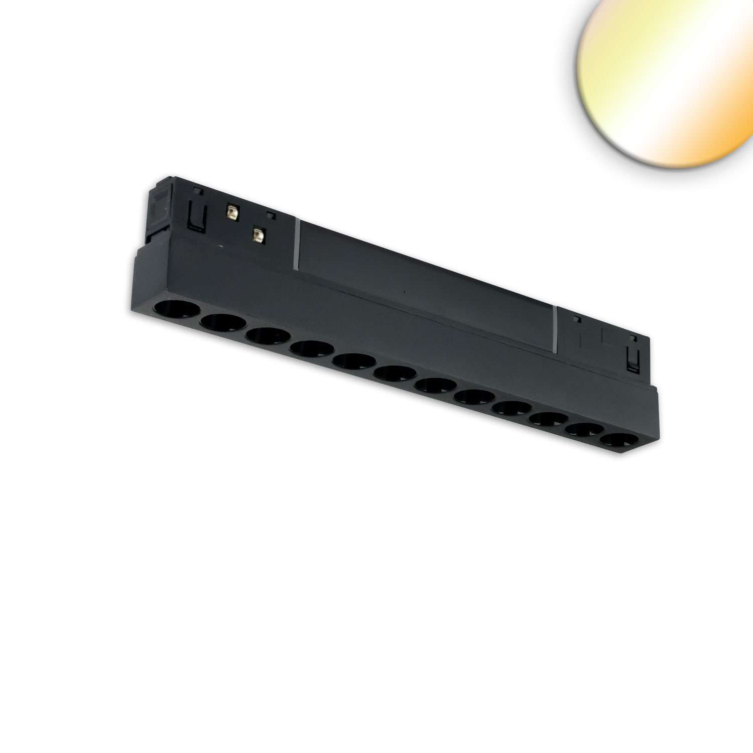 Track48 Rasterleuchte 22cm schwarz, 12W, 36°, UGR<19, 48V DC, 1800-4000K, CRI90, DALI DT8