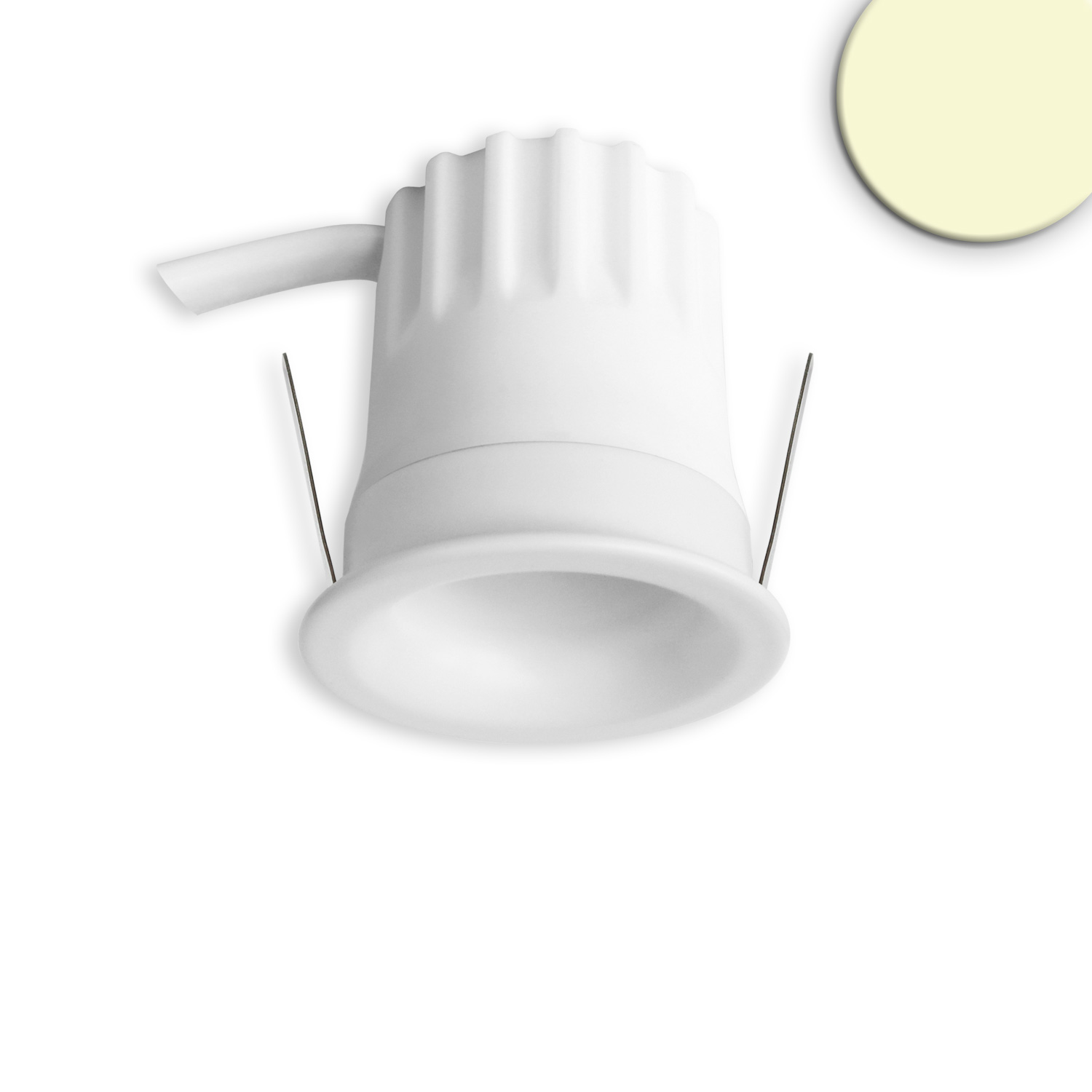 LED Einbaustrahler BACK32, weiß matt, rund, 5W, CRI90, 3000K, rückversetzt, Honeycomb, dimmbar