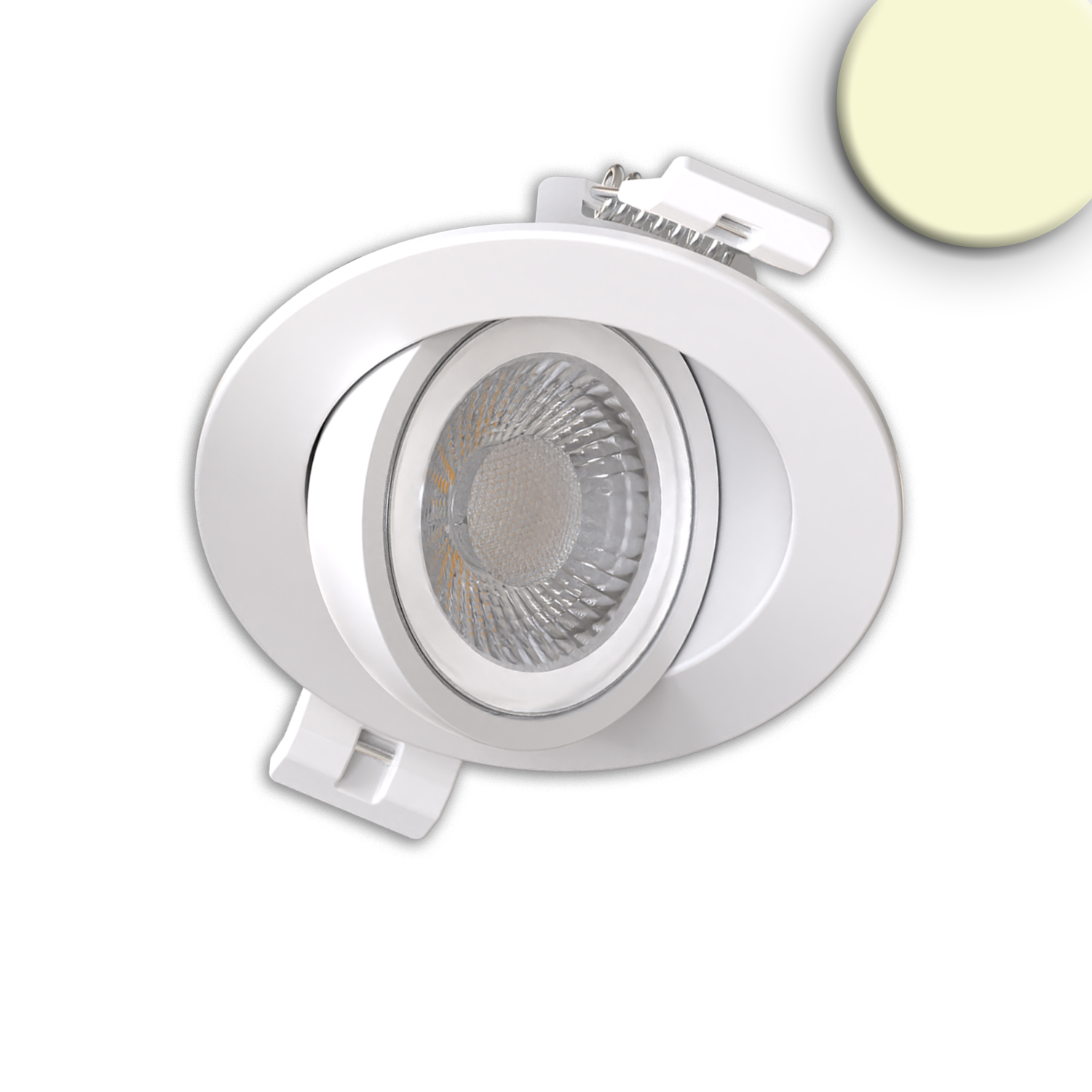 LED Einbaustrahler Sphere-68 schwenkbar, 6W, 40°, 2700|3000|4000K, CRI90, weiß, dimmbar