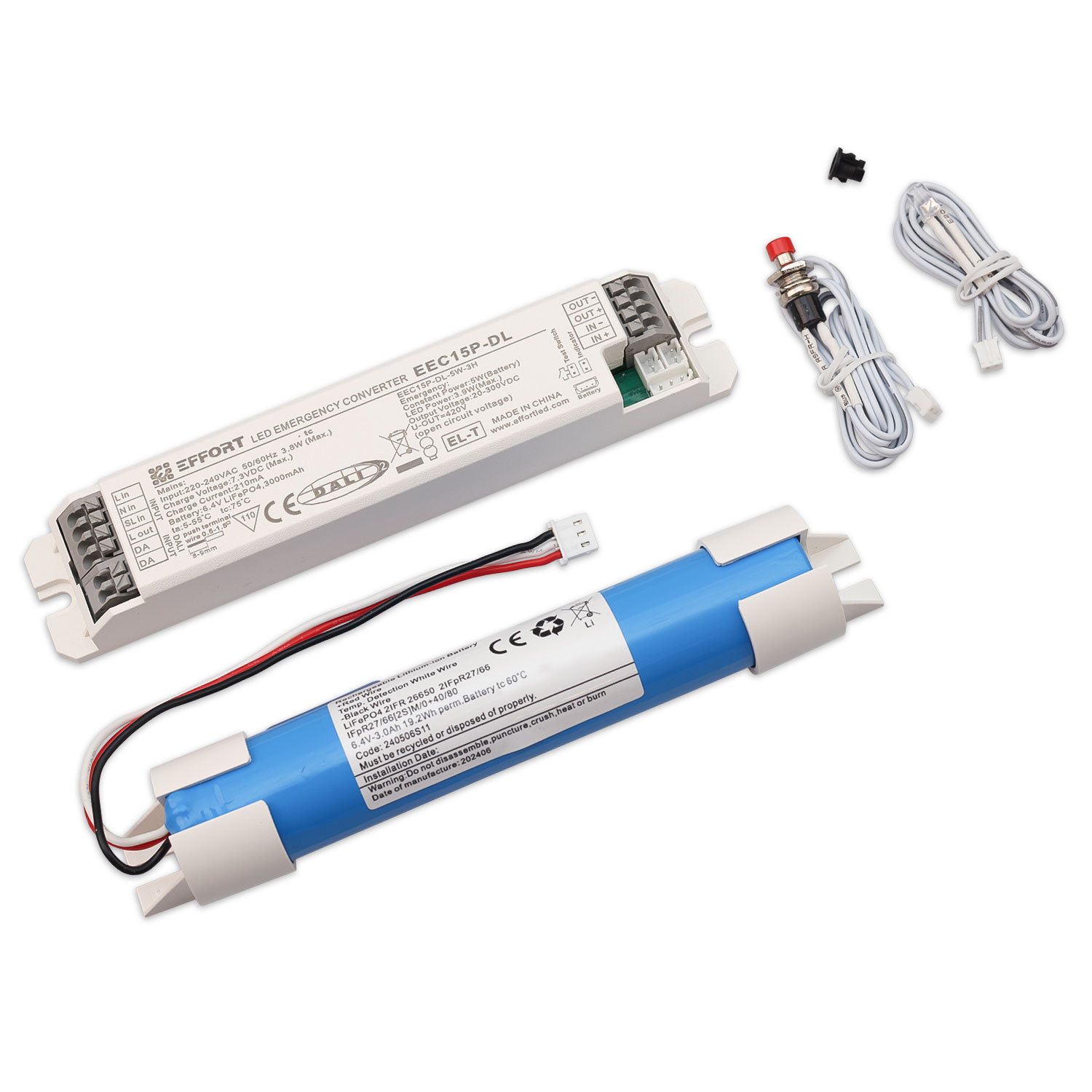 Notstrom-Akkumodul LiFePO4 EL-T Selftest 3000mAh, 5W (20-300 V), DALI DT1