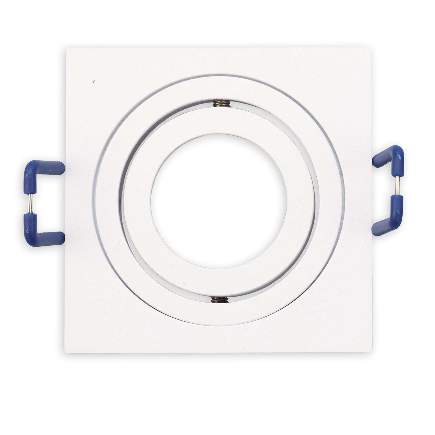 Einbaurahmen für MR11/GU10 Mini Spots, schwenkbar, eckig, weiß