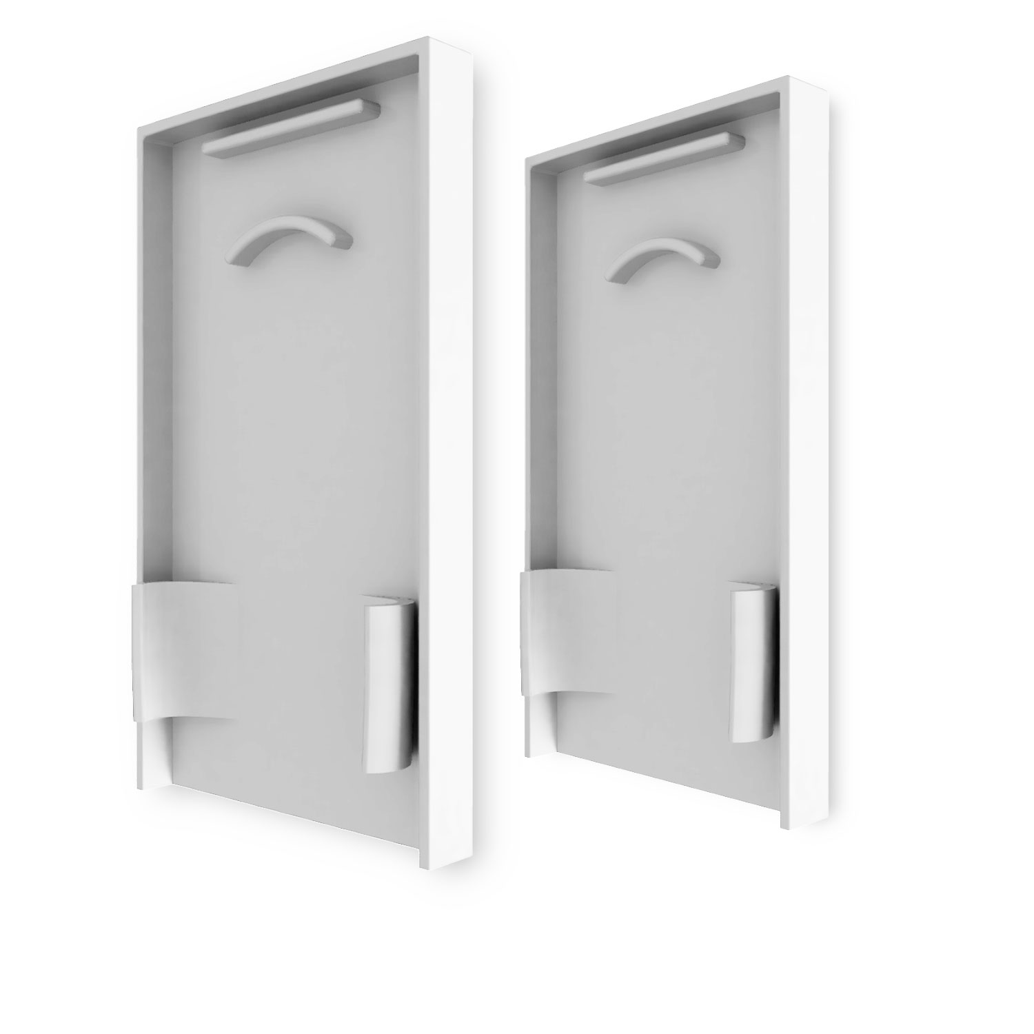 Endkappe EC125 mit Lichtfalle, weiß für LAMP30 V1 + V2 mit U-Cover C68, 2 Stück