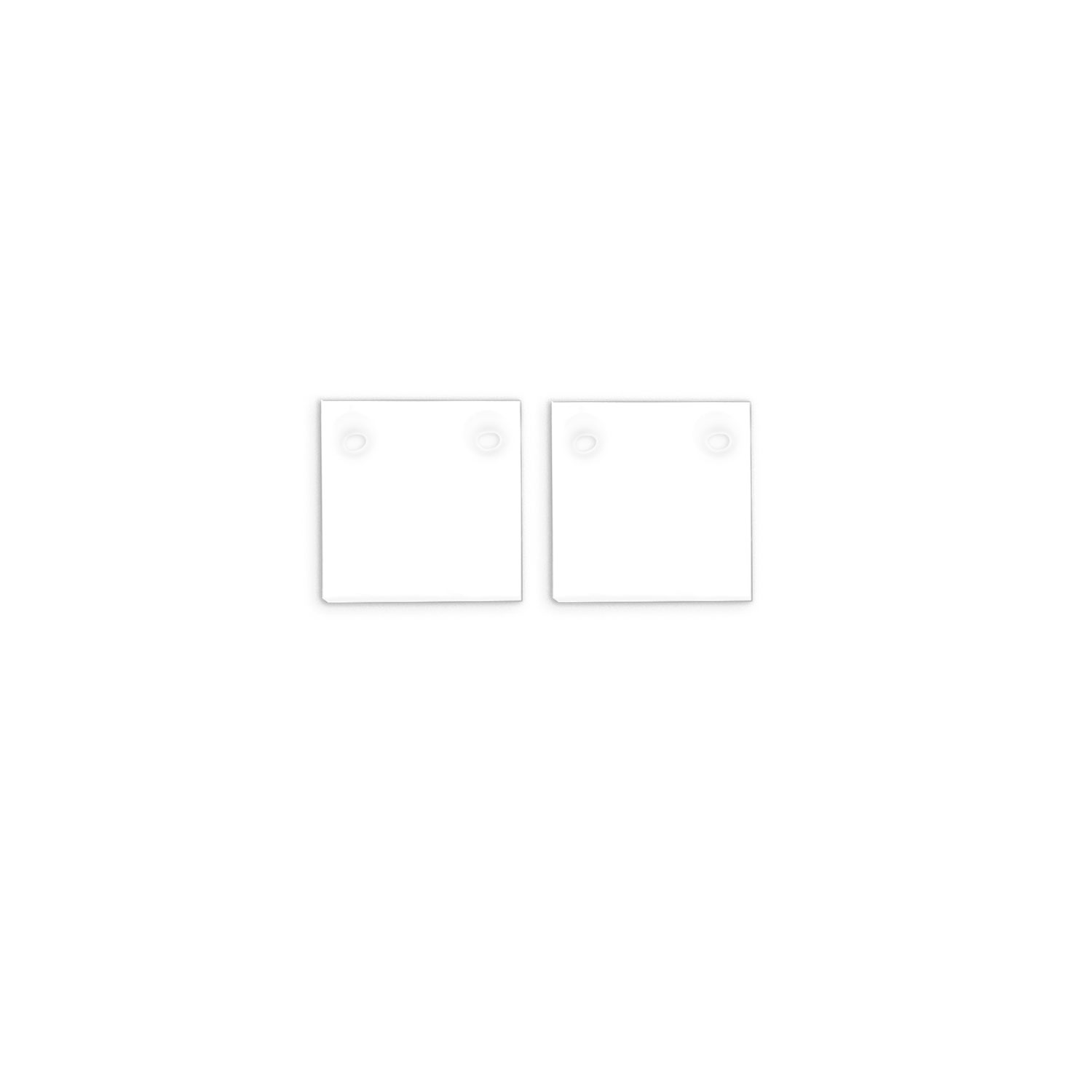 Endkappe Alu EC132 für Curtain10 ONE FLAT, 2 Stück, weiß