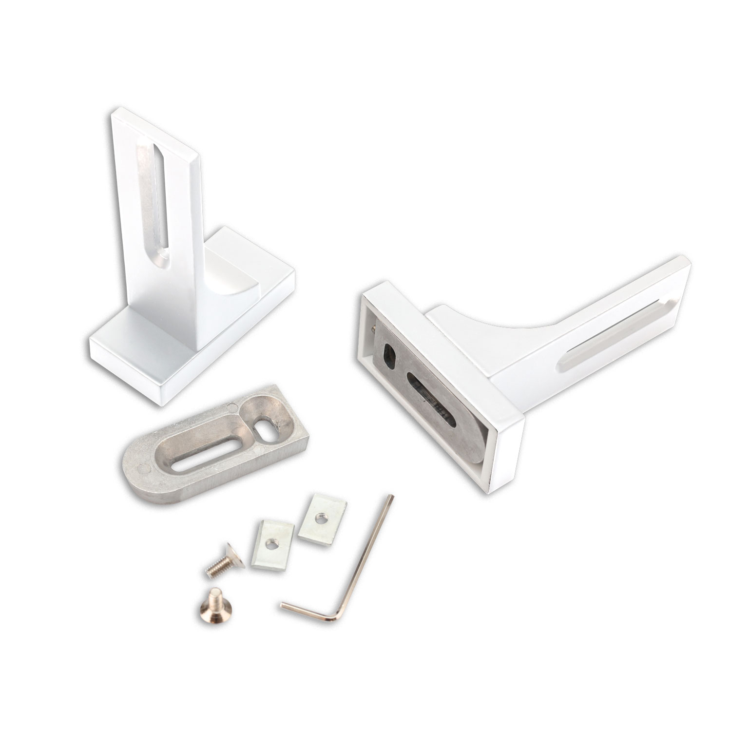 Wandausleger für Gardinenprofile, kurz, 2 Stück, weiß