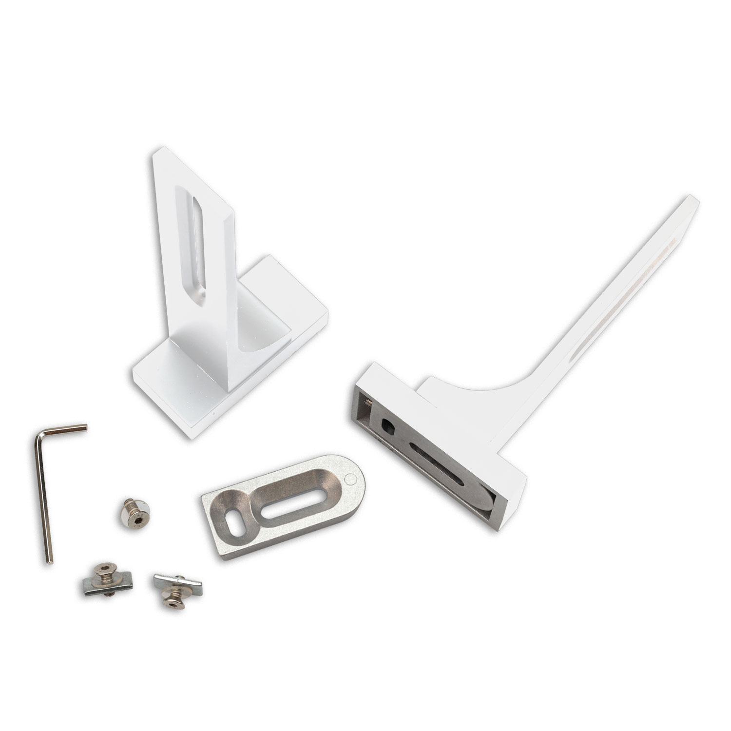 Wandausleger für Gardinenprofile, lang, 2 Stück, weiß