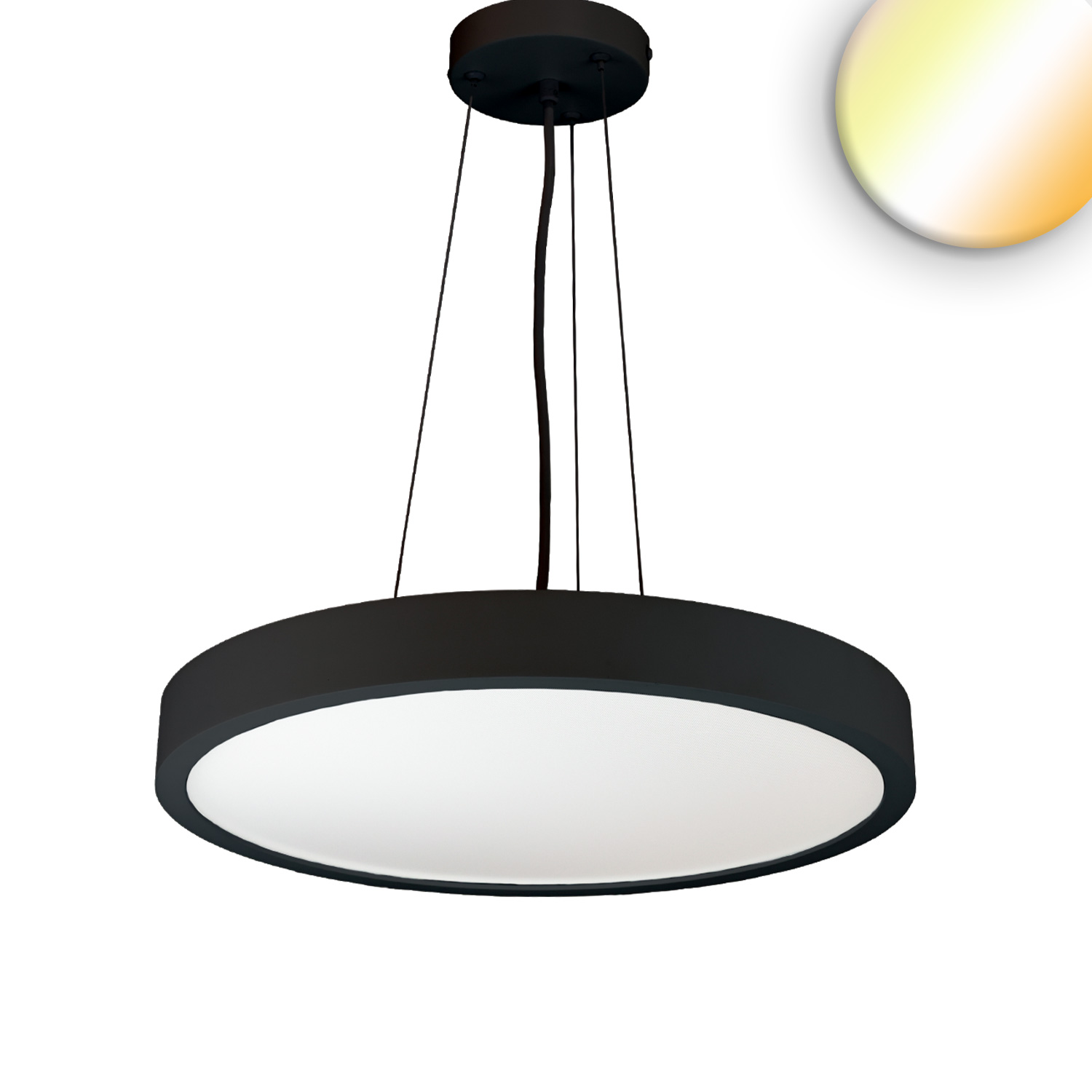 LED Hängeleuchte UGR<19 2H, schwarz, 60W|70W, IP44, DN800, ColorSwitch 2700|3000|4000K, dimmbar