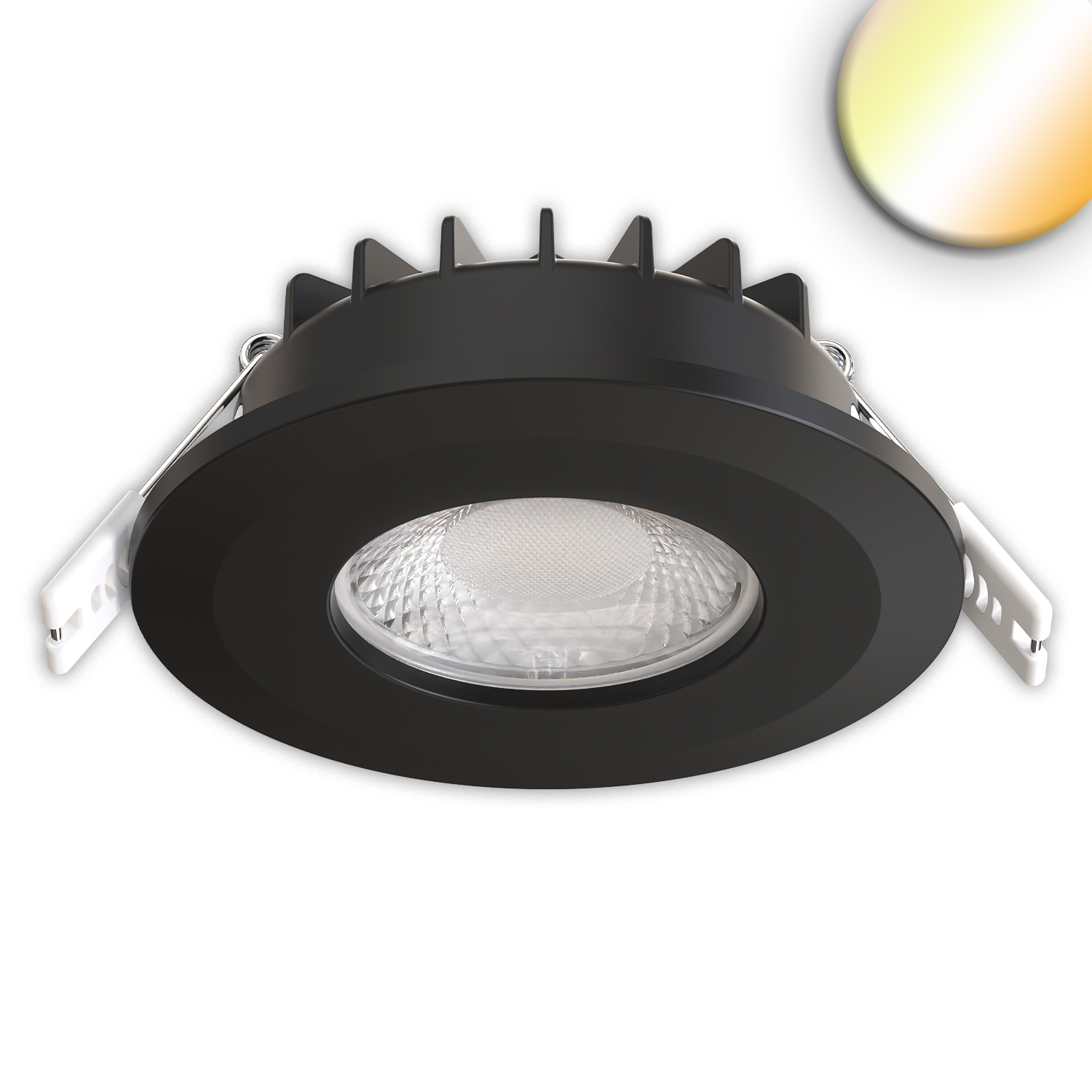LED Einbaustrahler Vario-68, 6W, 60°, 2700|3000|4000|6000K, IP65, CRI90, schwarz