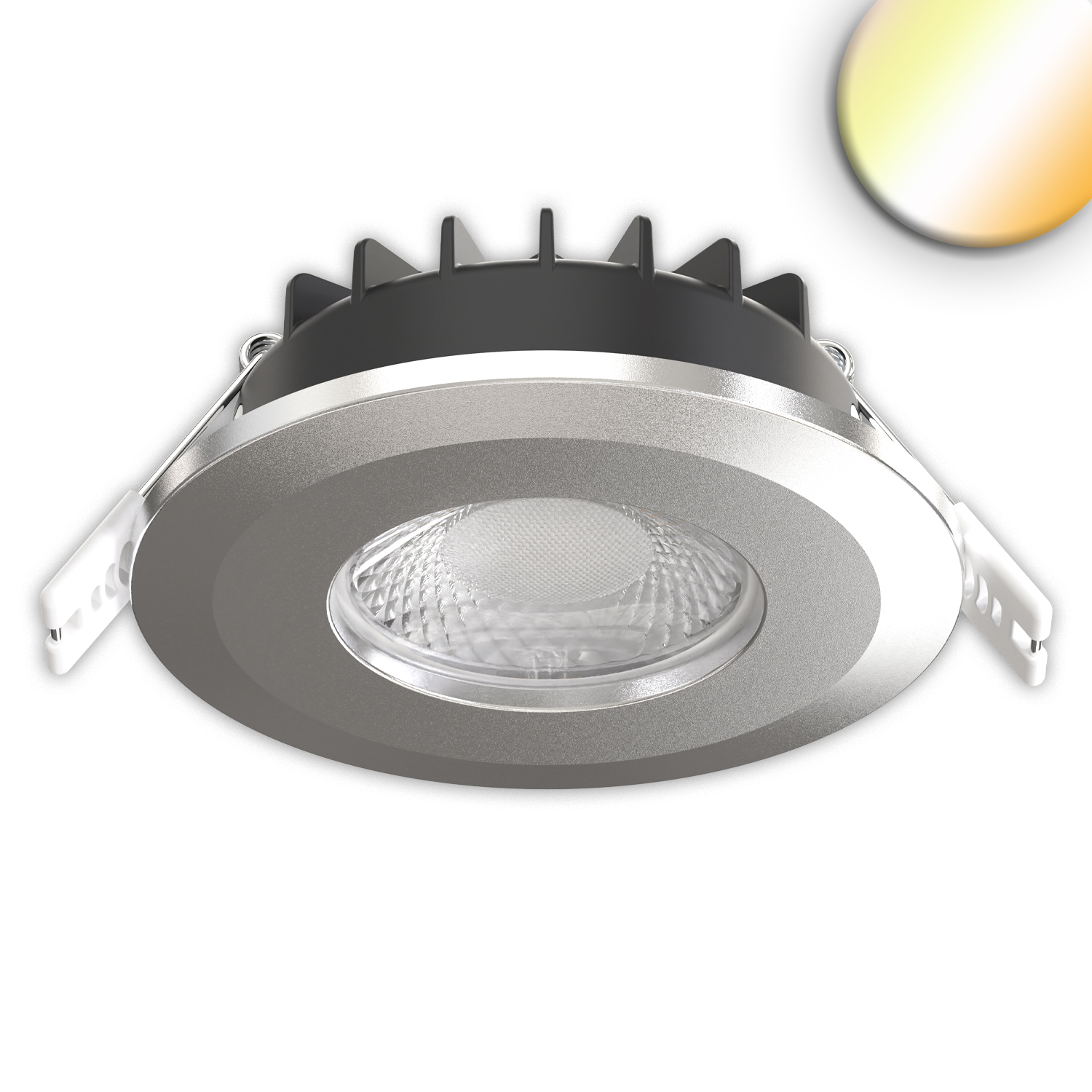 LED Einbaustrahler Vario-68, 6W, 60°, 2700|3000|4000|6000K, IP65, CRI90, chrom