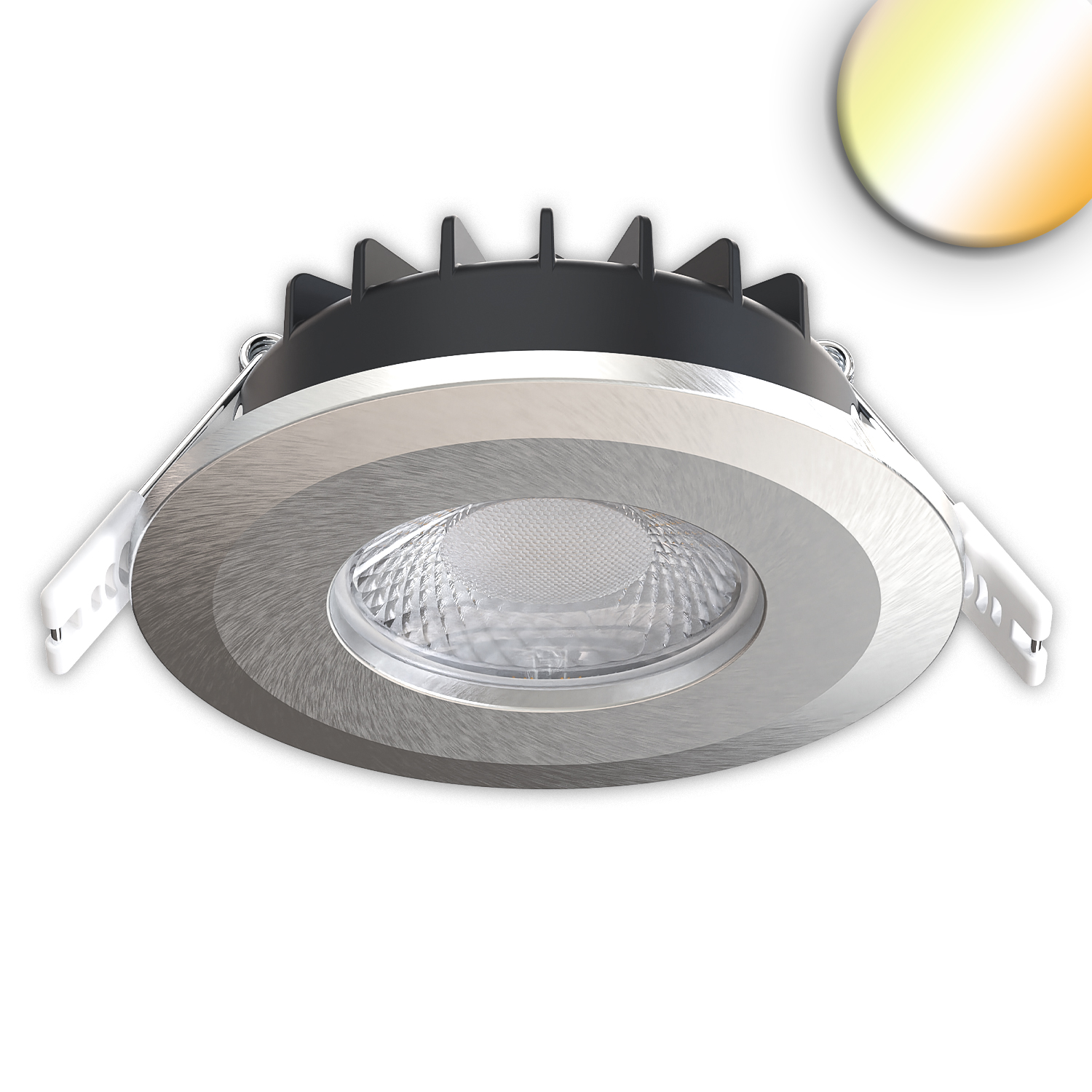 LED Einbaustrahler Vario-68, 6W, 60°, 2700|3000|4000|6000K, IP65, CRI90, nickel gebürstet