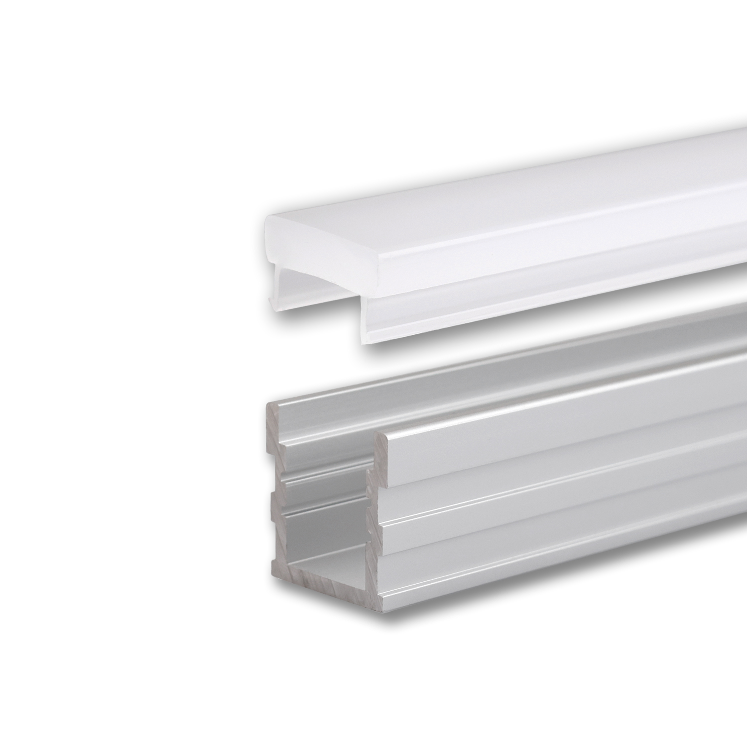LED Profil GROUND-OUT16, befahrbar, Aluminium eloxiert, 200cm, inkl. Abdeckung opal
