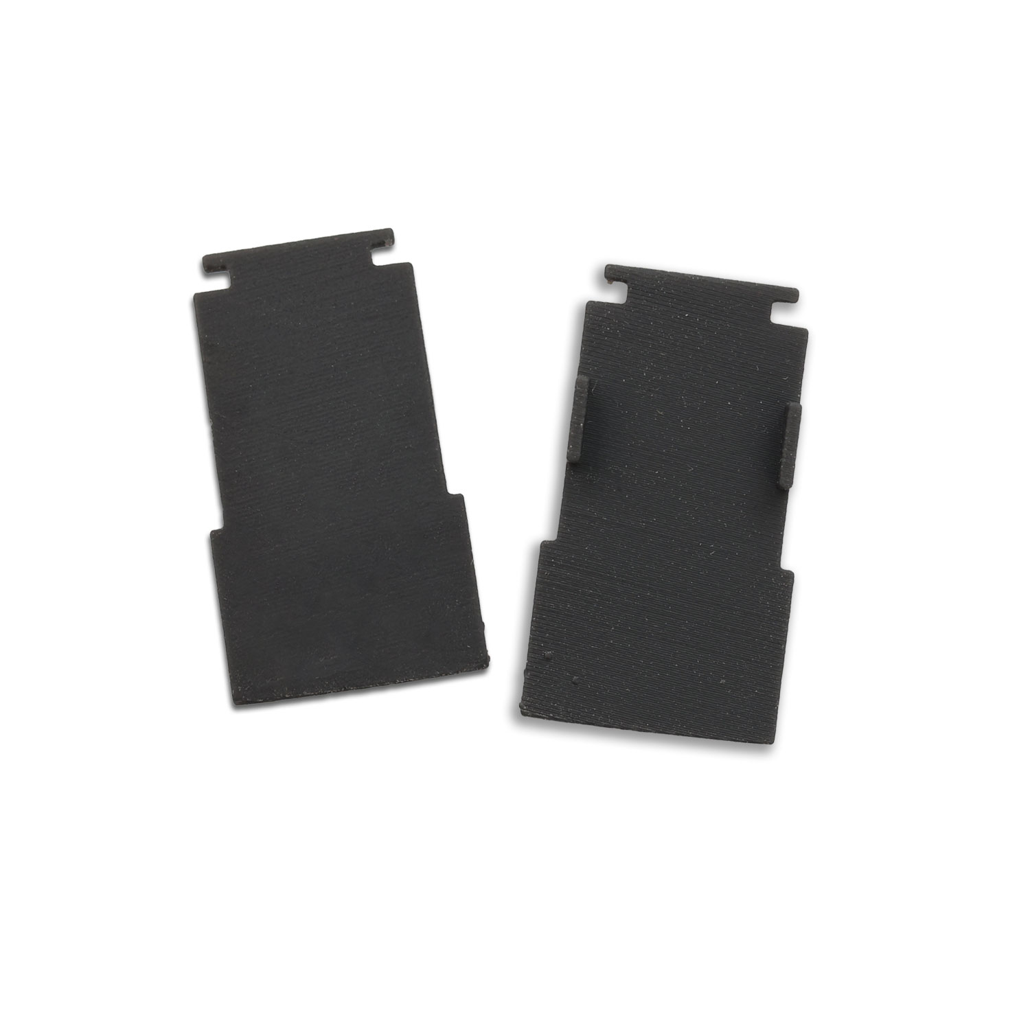 Endkappe innenliegend, schwarz für Track48 Schiene flat (H25) mit transluz. abgesetztem COVER, 2 STK