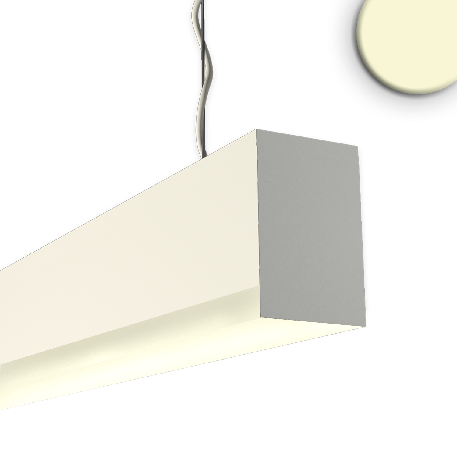 PROLAMP 30Hcri90hm Pendel 19W weiß, 600mm, U-Cover, 3000K